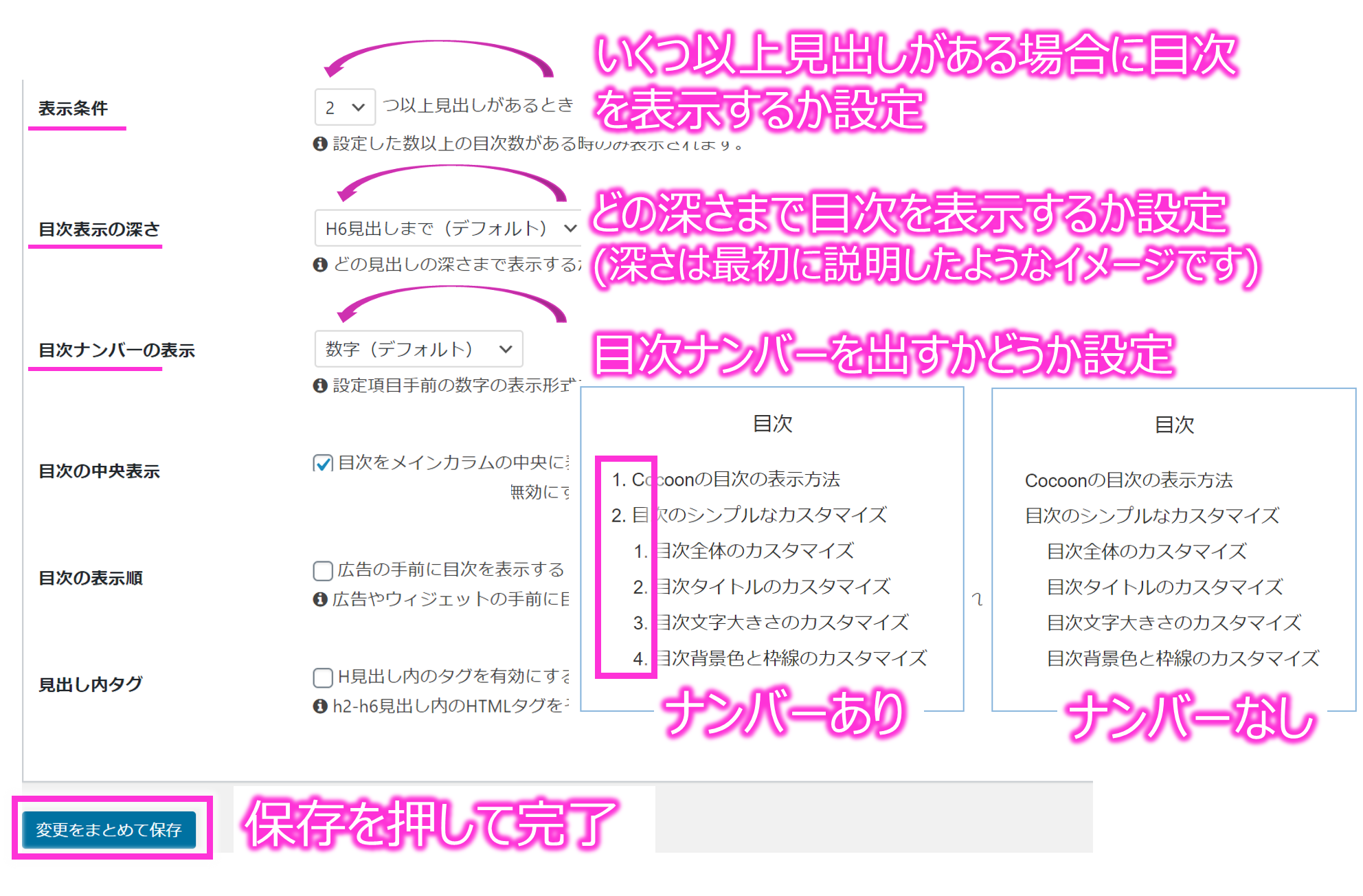 Word Pressテーマcocoonで目次を表示する方法とシンプルなカスタマイズ Skill Up Blog